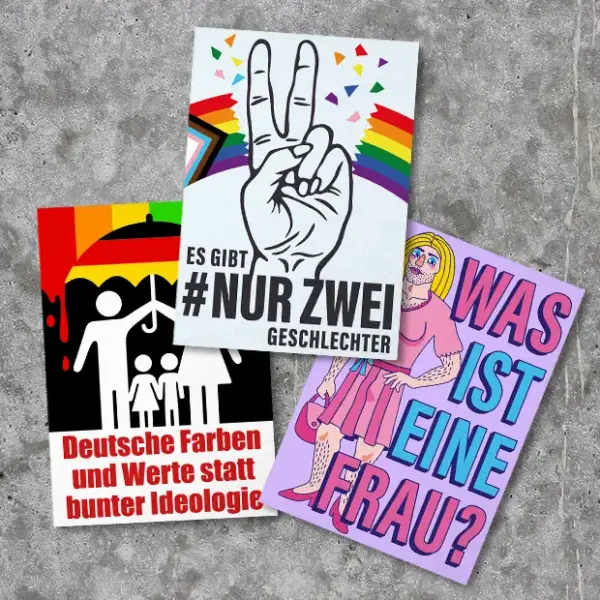 Genderideologie Stickerpaket (je 50 Stk.)