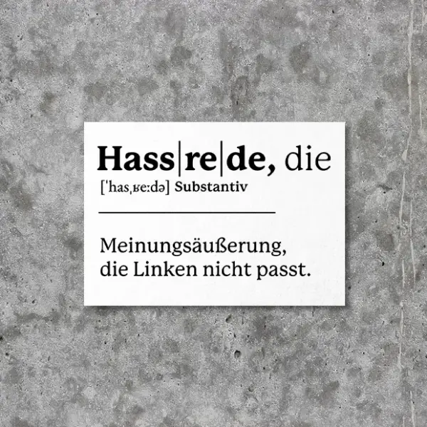 Hassrede Definition STICKER