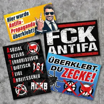 FCK Antifa Stickerpaket (je 100 Stk.)